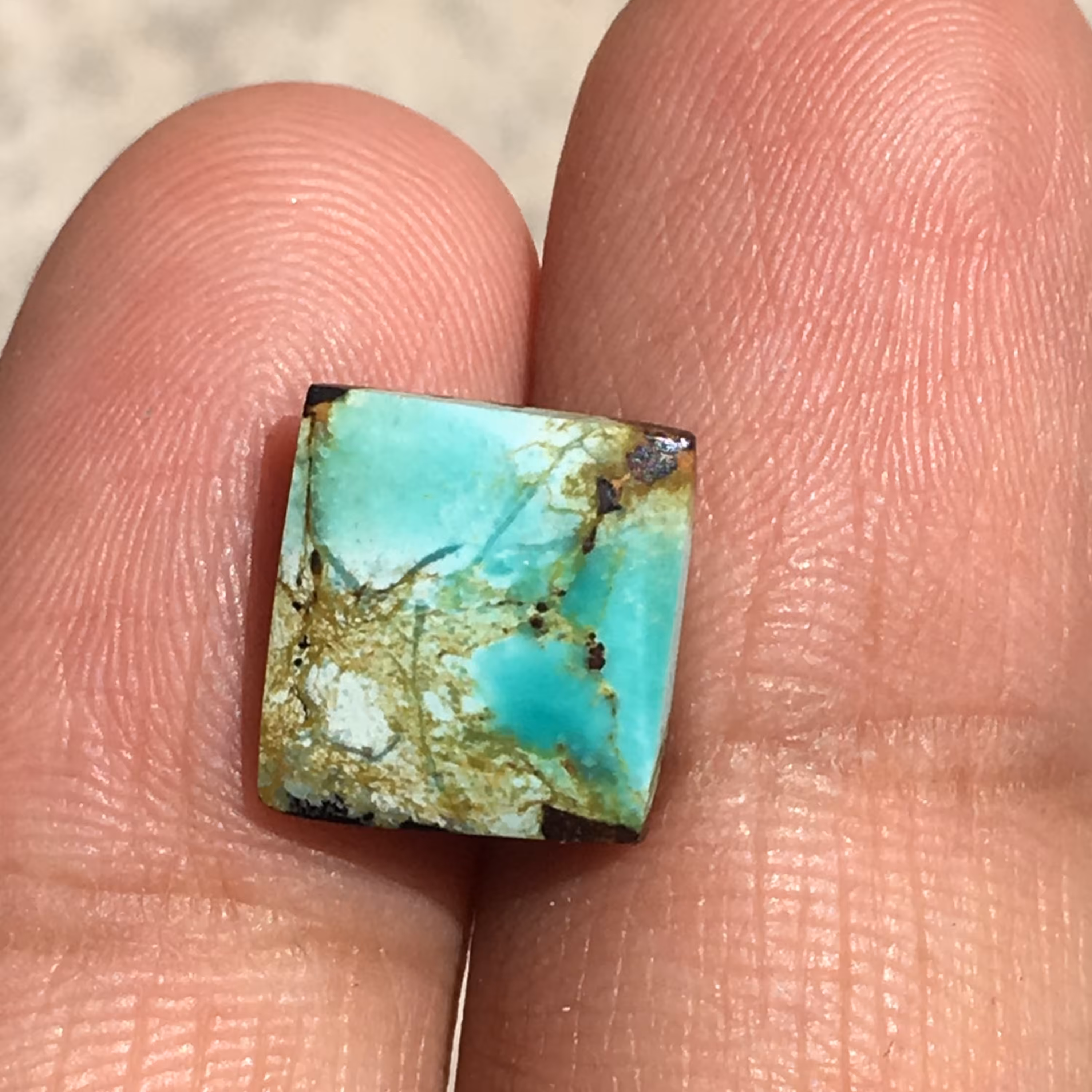 نگین فیروزه نیشابور مربعی