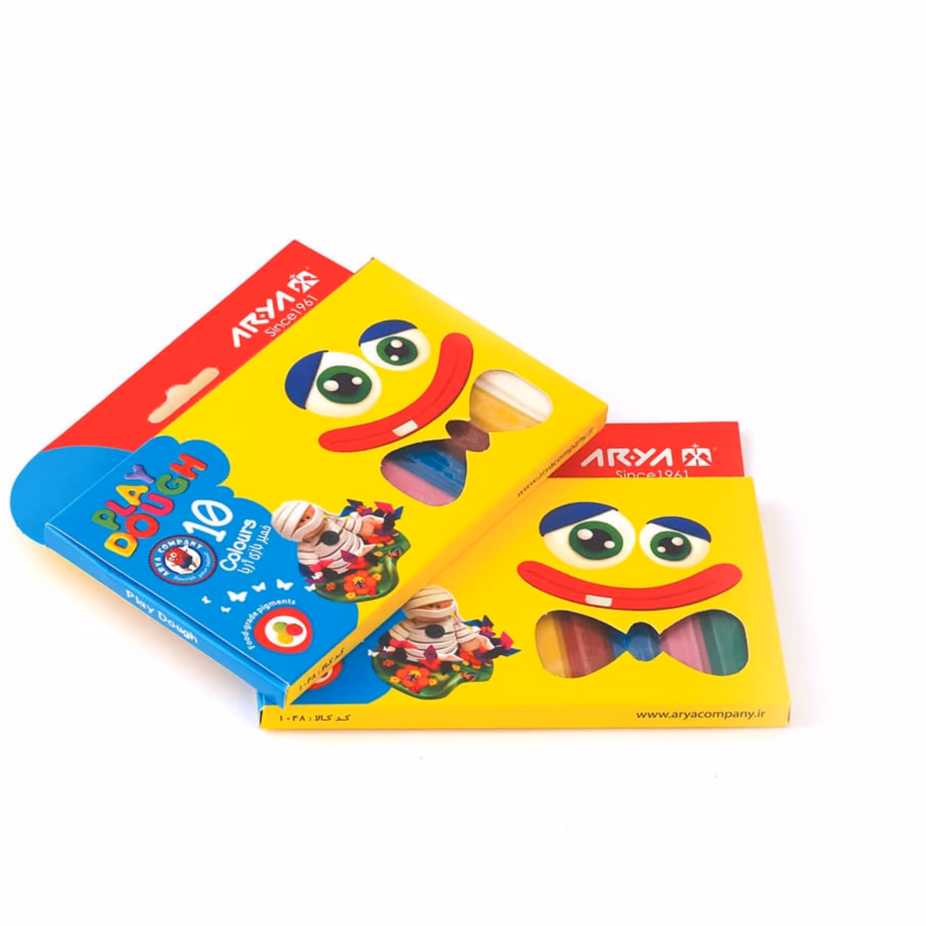 خمیر 10 رنگ مقوایی آریا (سدای شاد)