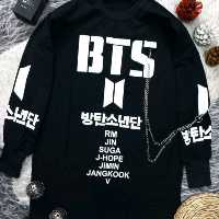 بلوز نخ پنبه فینگردار مدل BTS