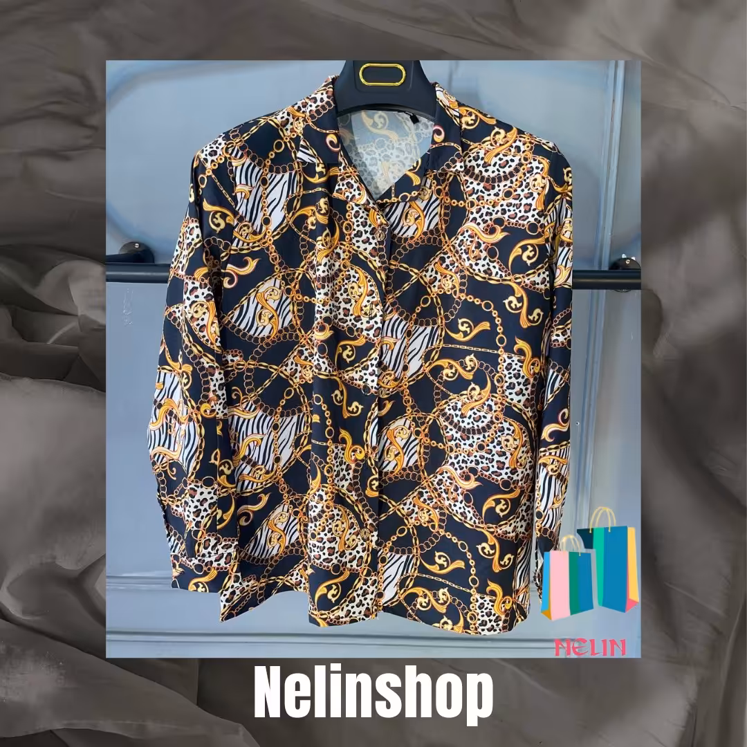  شومیز الیزه طرح زنجیر قلب   فری سایز از 36 تا 42  