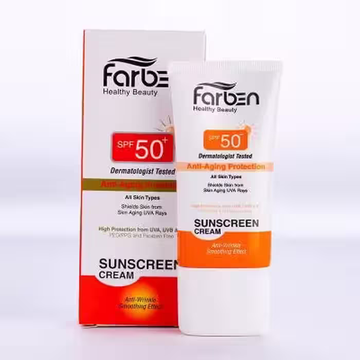 کرم ضد آفتاب SPF50 فاربن ضد چروک مدل Anti Aging
