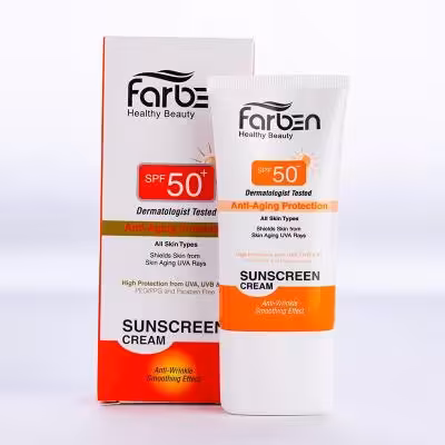 کرم ضد آفتاب SPF50 فاربن ضد چروک مدل Anti Aging