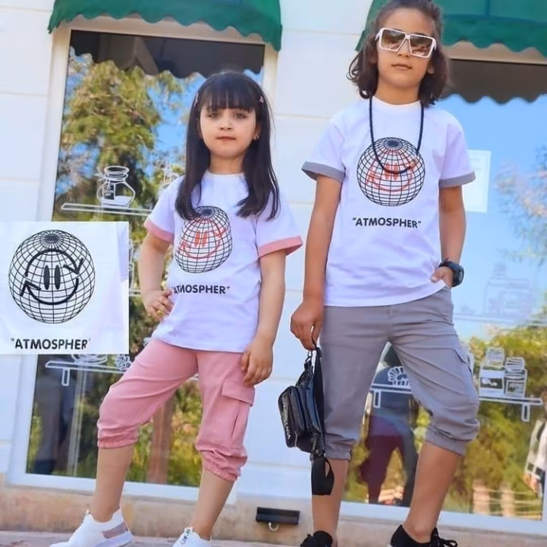 ست تیشرت و شلوارک طرح اتمسفر