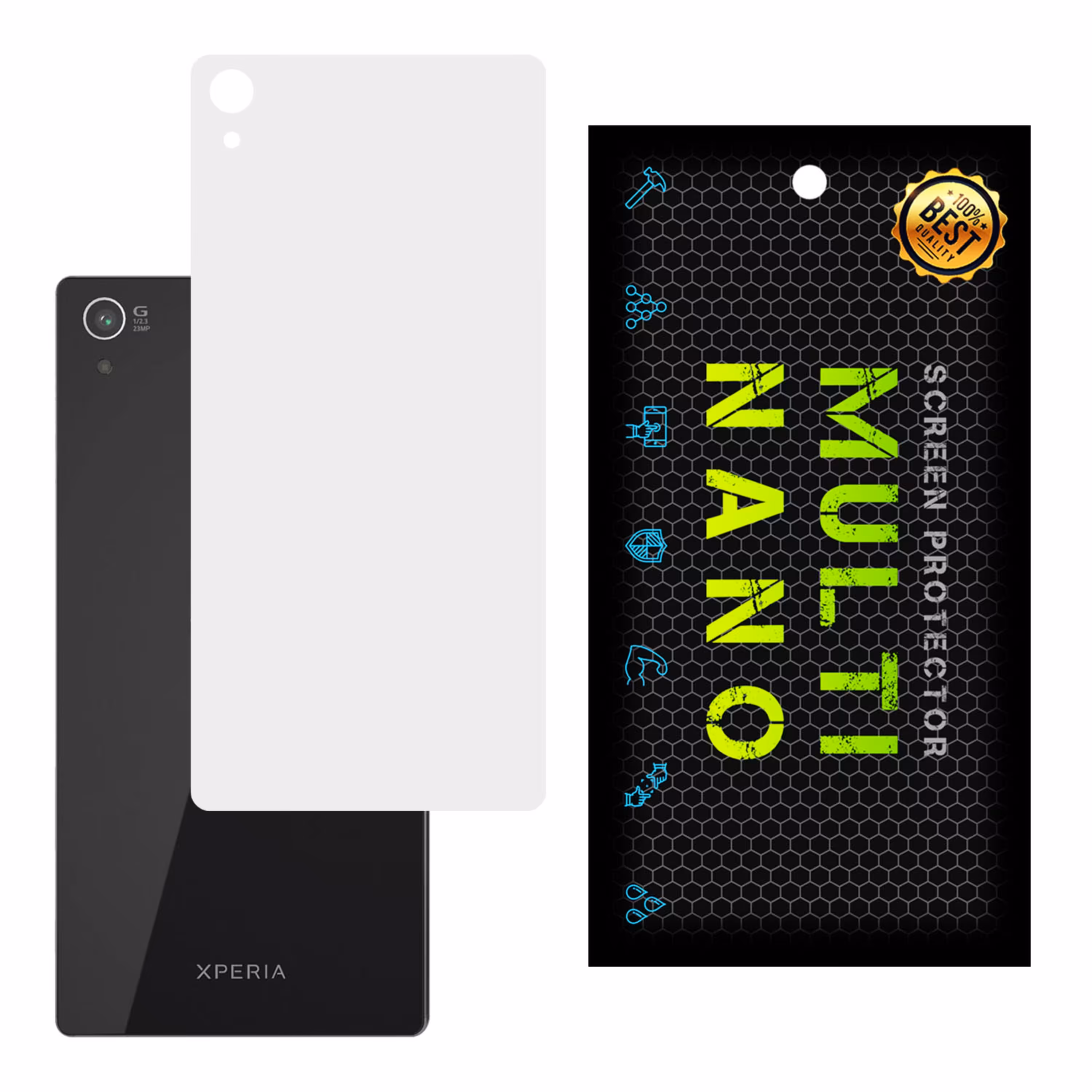 برچسب پوششی MultiNano مدل X-F1M- White برای پشت موبایل سونیX
