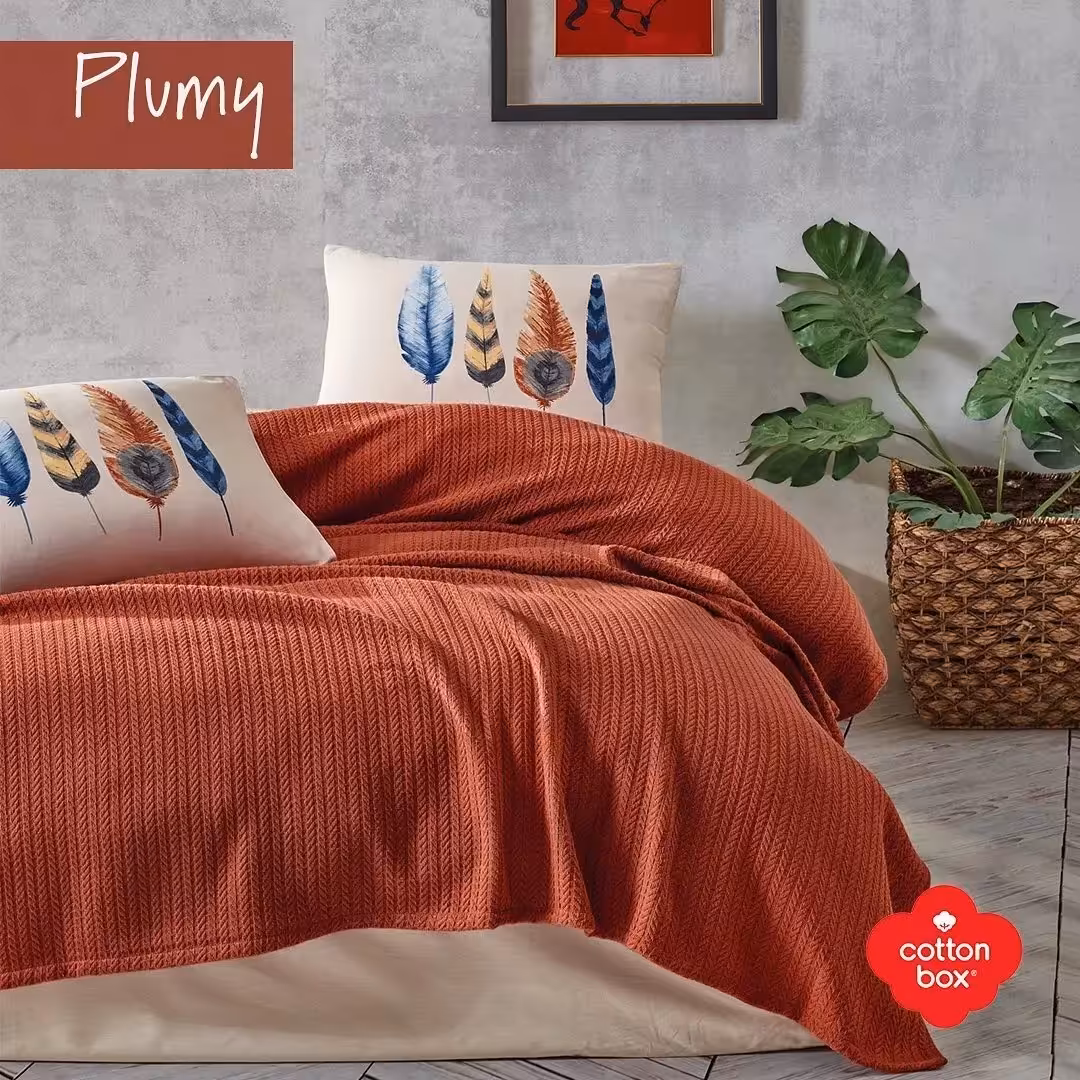 ست روتختی پیکه ای 4 تکه دونفره کاتن باکس_جنس پنبه