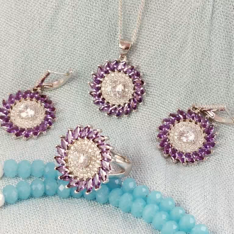 نیم ست نقره زنانه شکیل