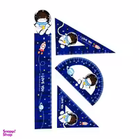 ست خط کش طرح پسر فضانورد مجموعه 4 عددی