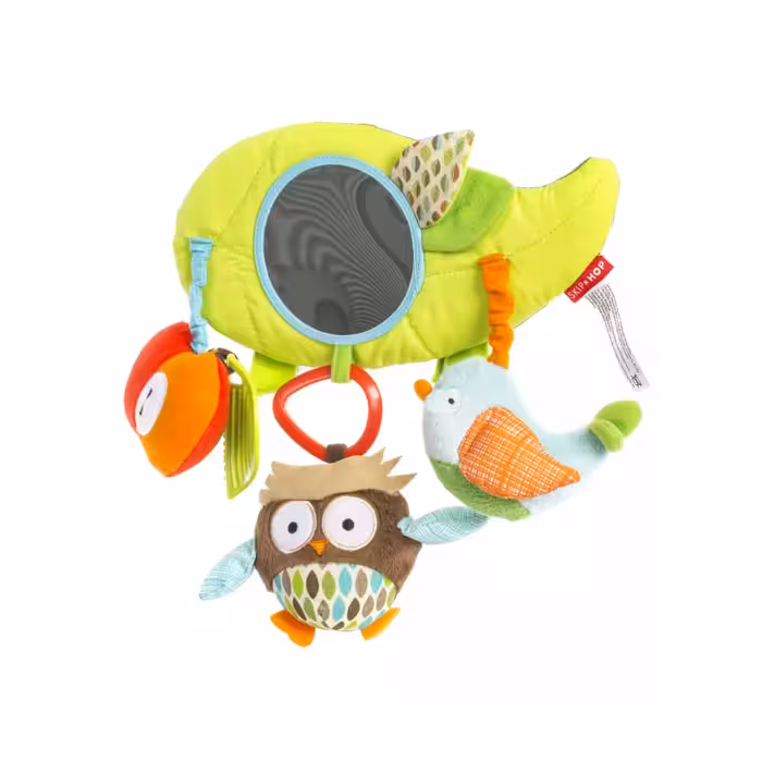 آویز جغجغه دندانگیر اسکیپ هاپ skip hop طرح جغد آینه دار