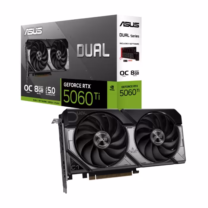 کارت گرافیک ایسوس مدل Dual GeForce RTX 5060 Ti 8GB GDDR7 OC Edition