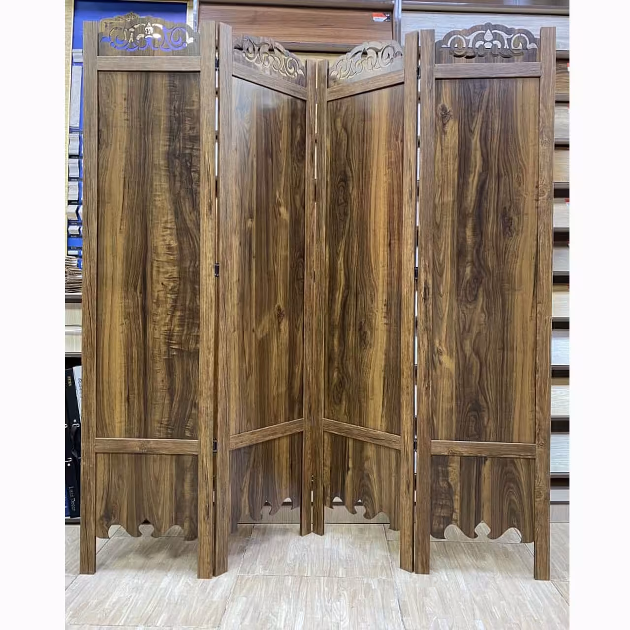 پارتیشن متحرک ساده چهار لنگه زیتونی (پرداخت کرایه پس از تحویل)