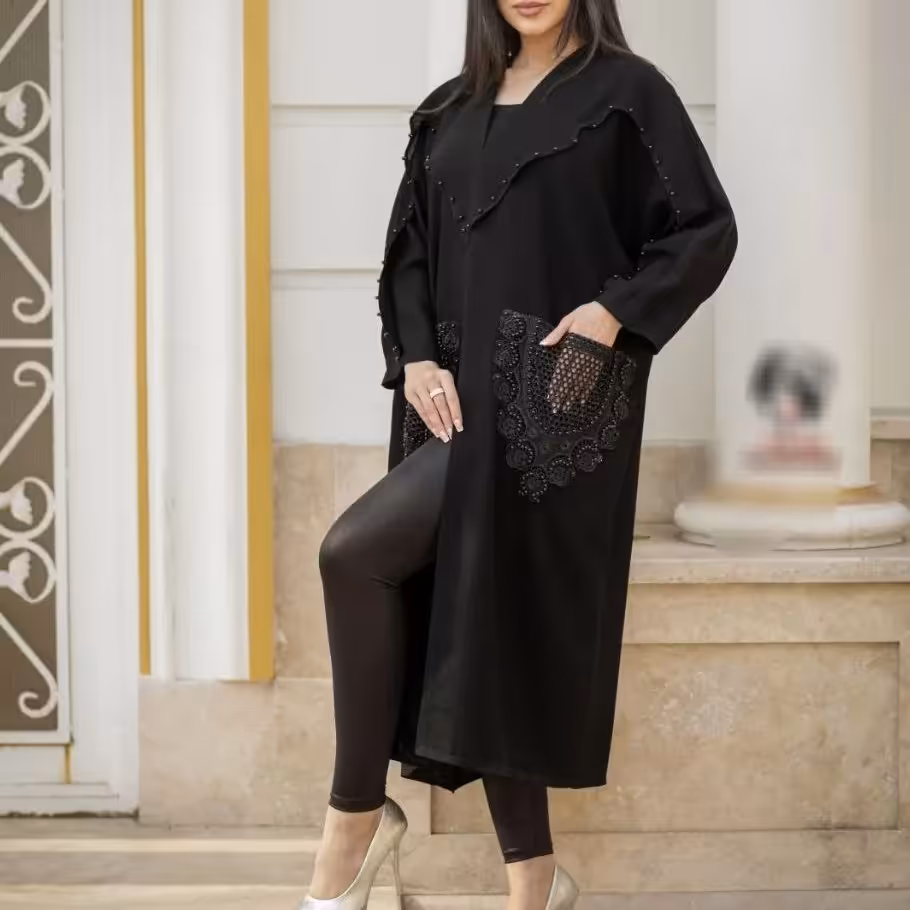 مانتو کرپ شانتون مشکی