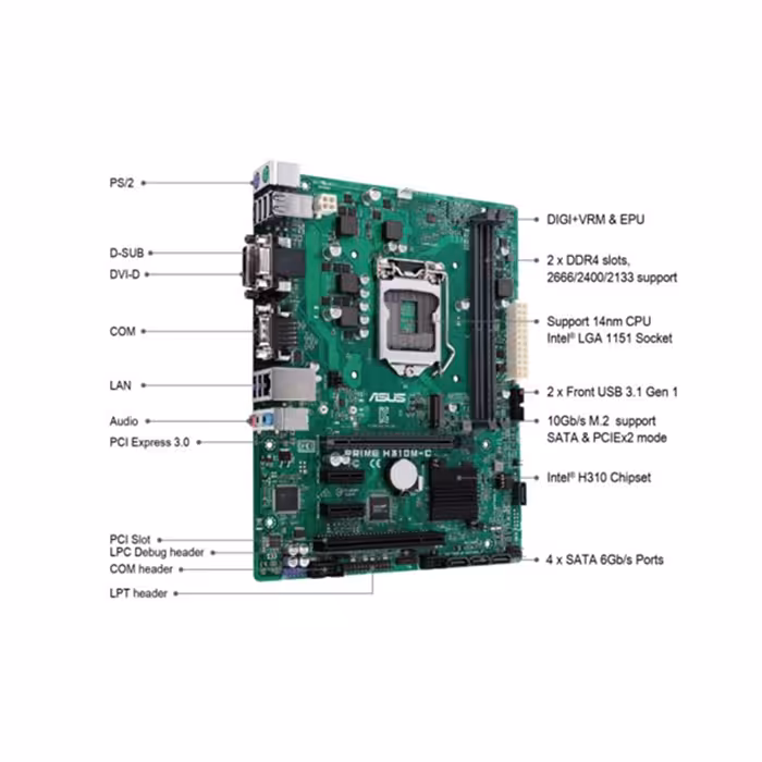 مادربرد ایسوس PRIME H310M-C