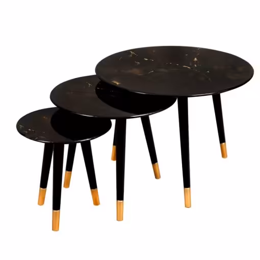 میز عسلی سه تکه مدل DELFINA-BG کد T-738