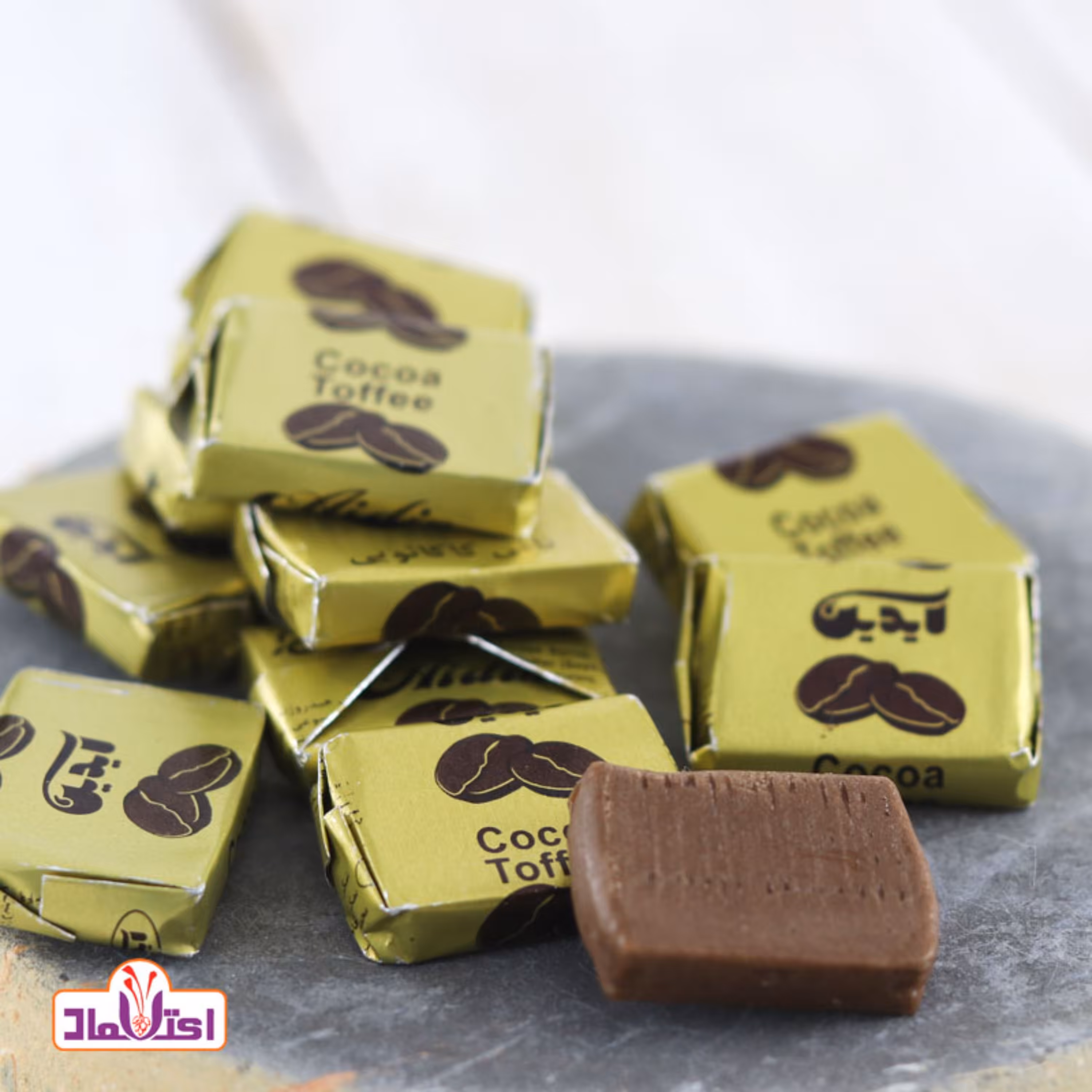 تافی چهارگوش کاکائویی 500 گرمی آیدین