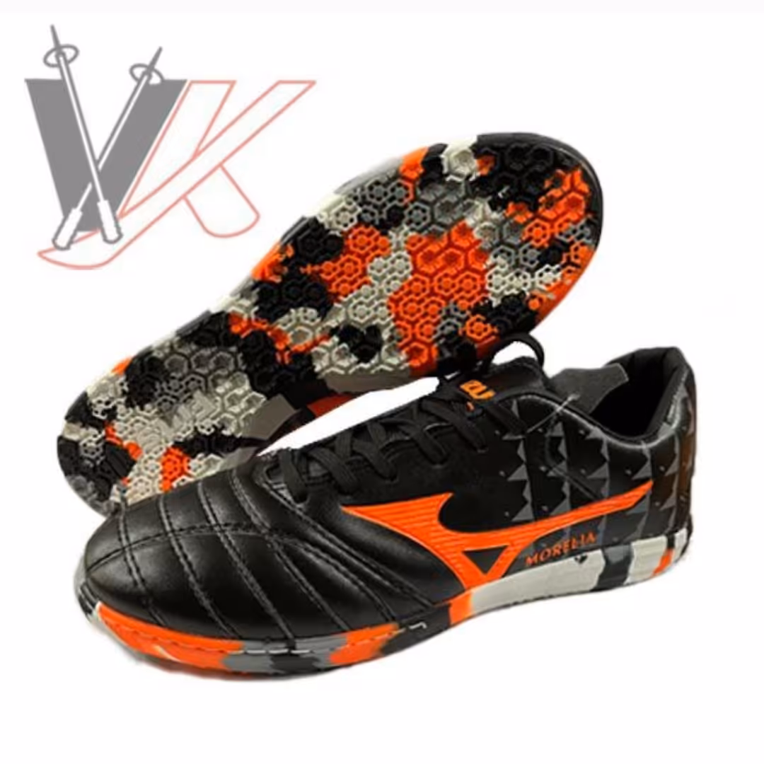 کفش سالنی میزانو موریلا کفه لاستیک چریکی
کفه از داخل  کامل انتی شوک دار
کفه تخصصی فوتسال
رویه چرم درجه یک
40 تا 45 البت
