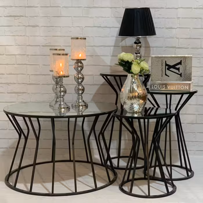 میز 3سایز عسلی ومیزجلومبلی چتری مشکی
فلز آبکاری پرداخت شده
🔱هزینه ارسال به عهده مشتری وپس کرایه