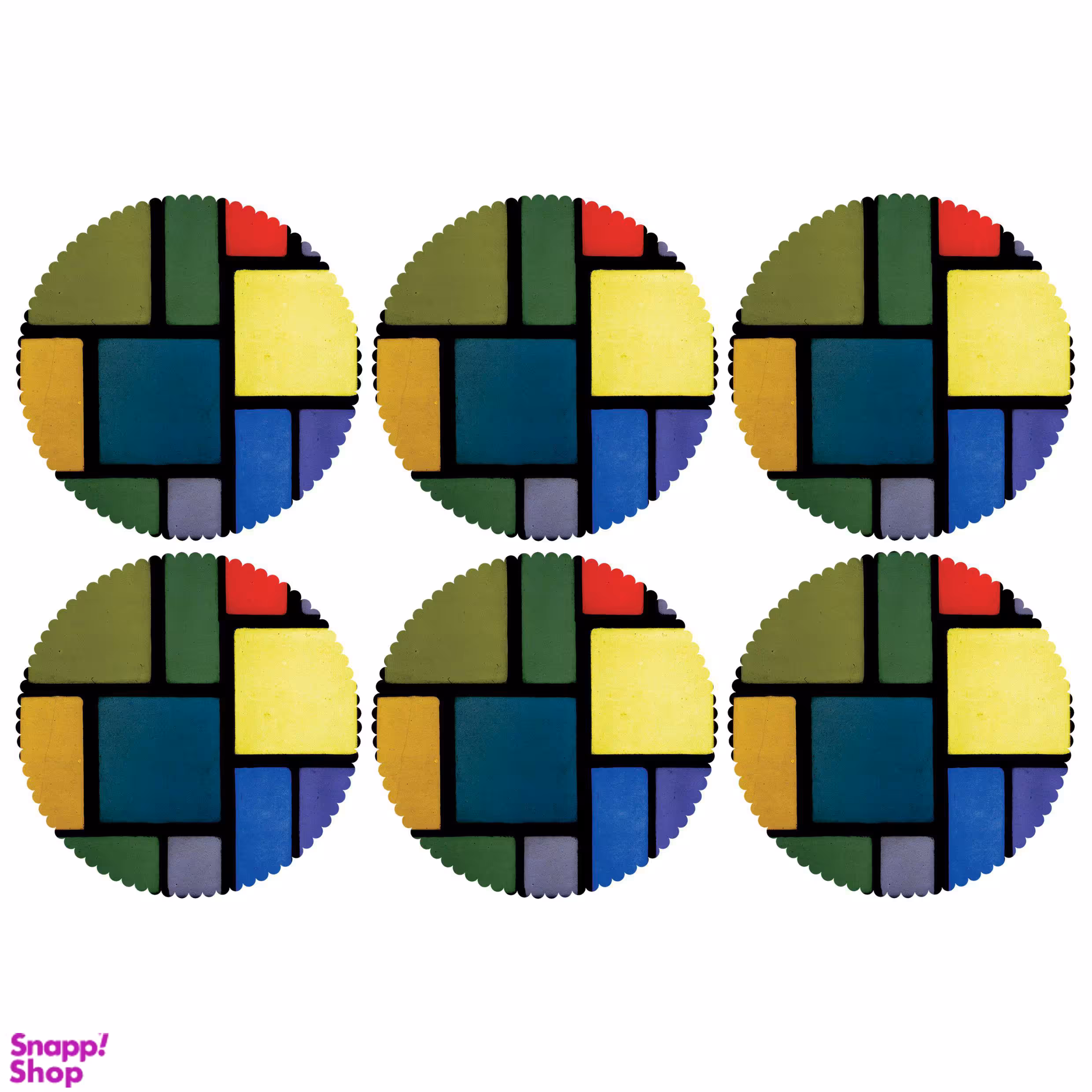 زیر لیوانی مدل C2-42148 بسته 6 عددی چند رنگ