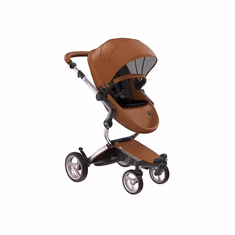 کالسکه میما مدل زاری Mima Xari رنگ شتری شاسی زرگلد کد XariPack5