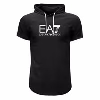 تیشرت کلاه دارمشکی طرح EA مدلe 7868