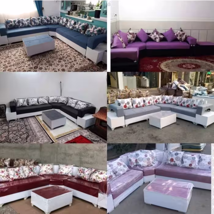 مبل راحتی ال دسته دبل  کیف عالی  681