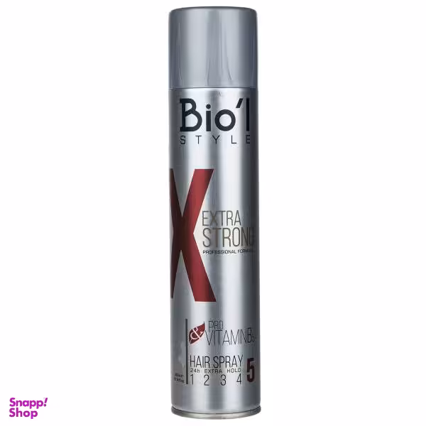 اسپری نگهدارنده حالت مو بیول (Biol) مدل Extra Strong حجم 300 میلی لیتر