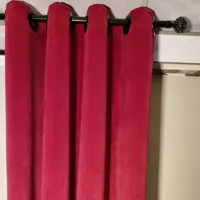 پرده آماده مخمل کالیفرنیا رنگ سرخابی ابعاد 140×275 کد55  
