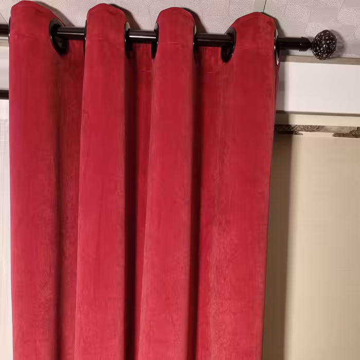 پرده آماده مخمل کالیفرنیا رنگ سرخابی ابعاد 140×275 کد55  