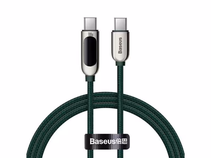 کابل دوسر تایپ سی سریع بیسوس Baseus Display Fast Charging Data Cable 1m CATSK-B01 100w سبز