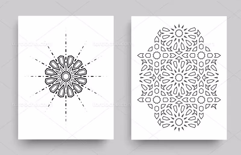 وکتور نشان سنتی مشکی | گرافیک با طعم تربچه