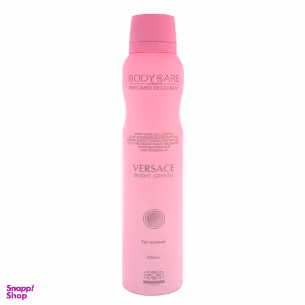 اسپری خوشبو کننده بدن زنانه بادی کر (Body Care) مدل Versace Bright Crystal حجم 200 میلی لیتر
