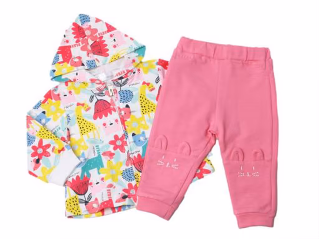 ست سویشرت و شلوار نوزادی دخترانه طرح حیوانات دانالو Danaloo