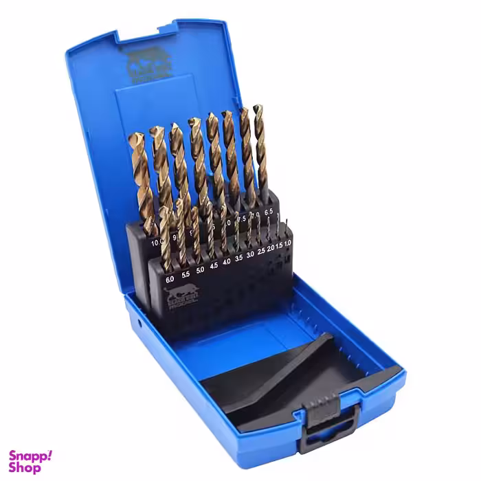 مته آهن مدل بلک بول کد YP-HSS-E-1-10MM مجموعه 19 عددی