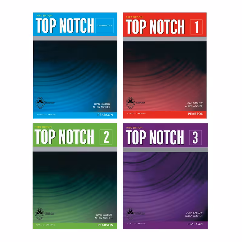 کتاب Top Notch اثر Joan Saslow And Allen Ascher انتشارات اشتیاق نور 4 جلدی