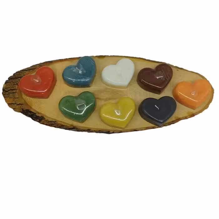 شمع قلب رنگی