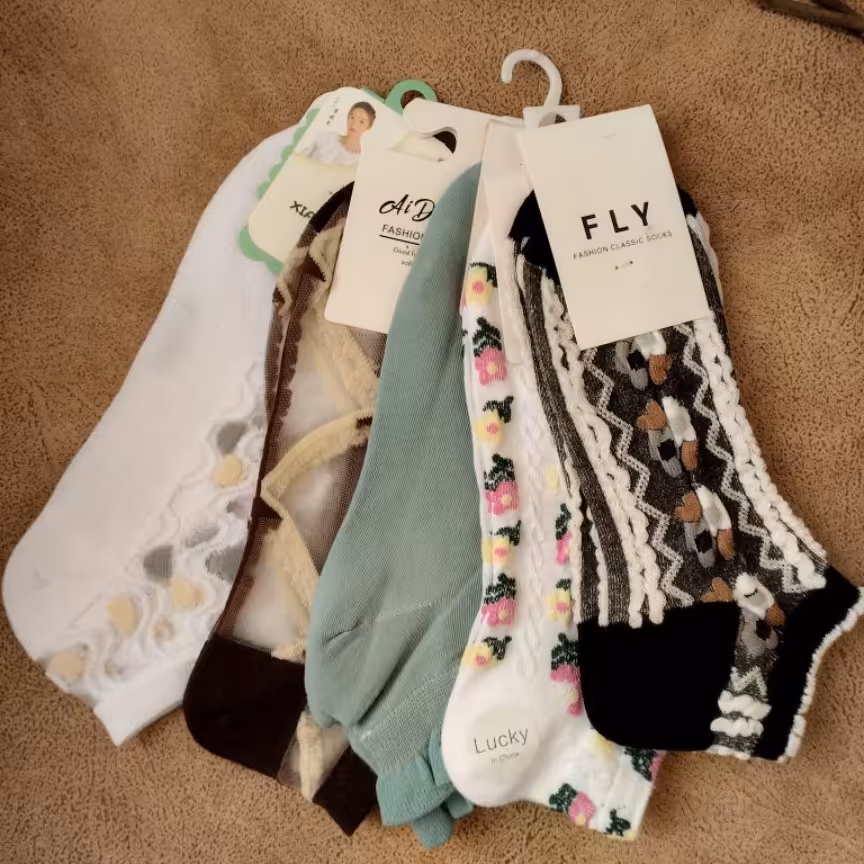 پک 5 عددی جوراب مچی زنانه وارداتی مناسب سایز 35 تا 40 ( فری سایز ) کد t9