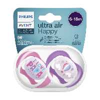 پستانک اونت اولترا ایر 6-18ماه avent ultra airطرح بالن و آی لاو پاپا