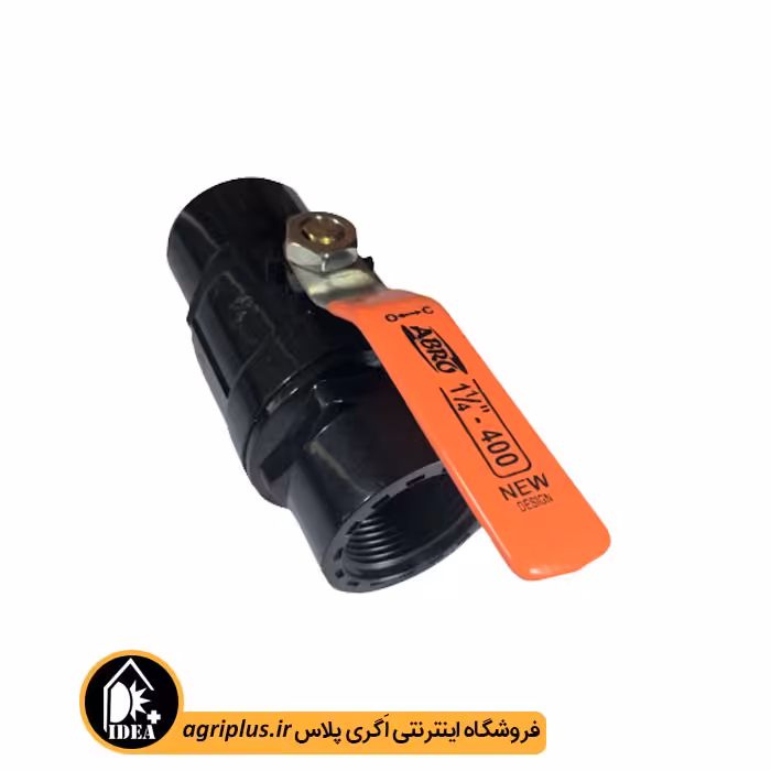 شیر گازی پلیمری 1/1/4 اینچ دسته فلزی