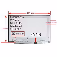 ال ای دی لپ تاپ 17.3 Innolux N173HCE-G33 نازک مات 40 پین FHD-IPS-EDP-144HZ بدون جاپیچ 390x238x3.5mm