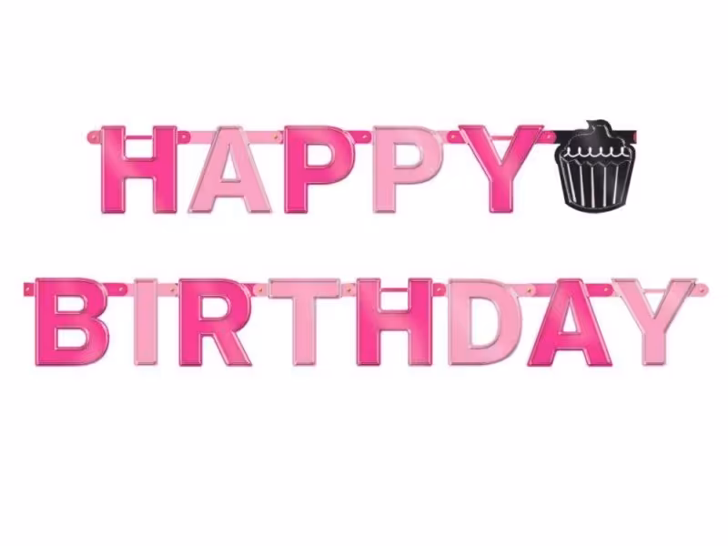 تم تولد صورتی happy birthday