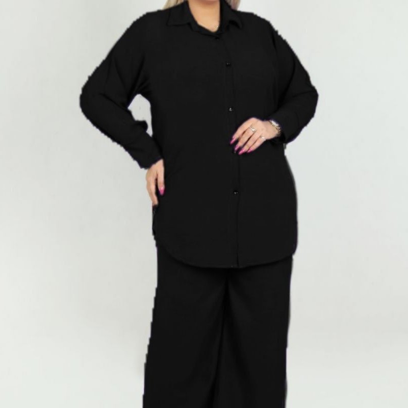 مانتو زنانه دخترانه جنس ابروبادی آستین کیمونو مچی دکمه خور تک رنگ مشکی تنخور بسیار شیک و راحت