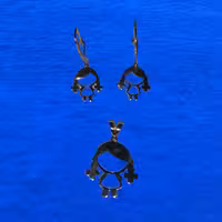 نیم ست نوزادی نقره با روکش طلا عیار 925 عینا طلا 