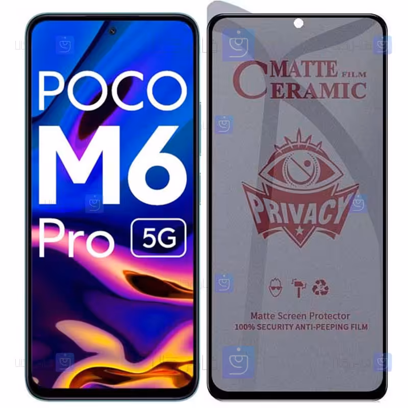 خرید محافظ صفحه سرامیکی حریم شخصی Xiaomi Poco M6 Pro 5G