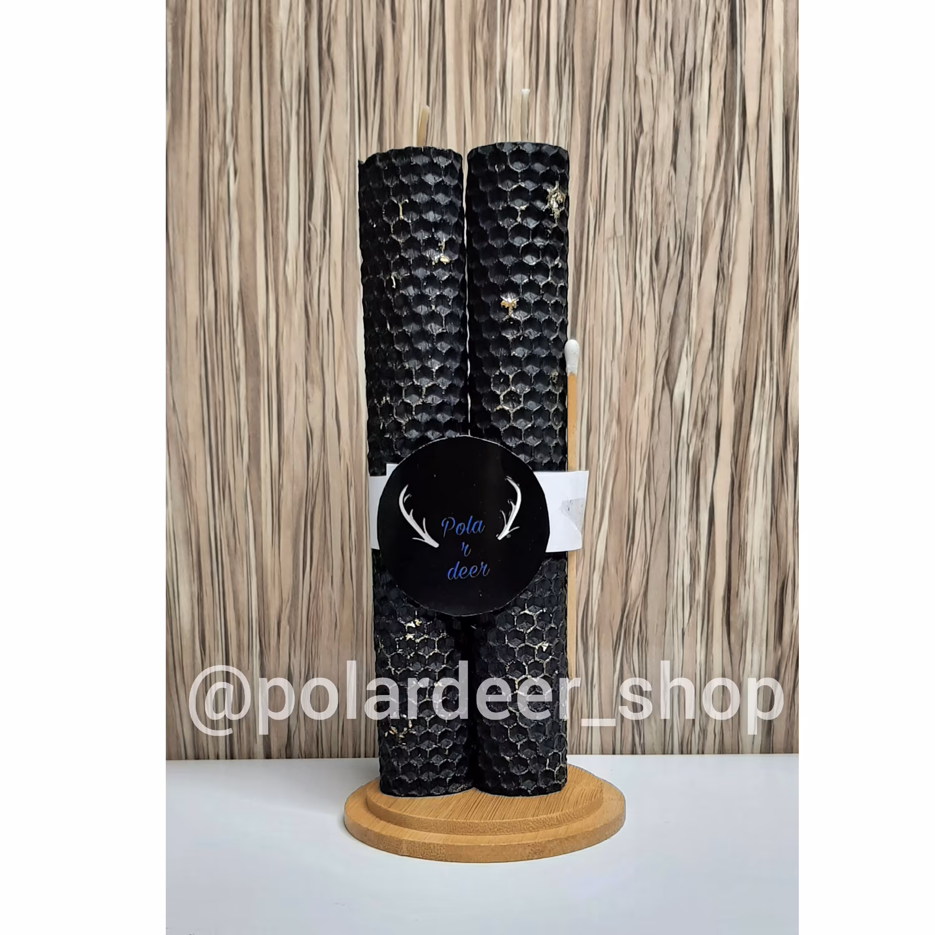 شمع موم ورق طلا مشکی کد sh101