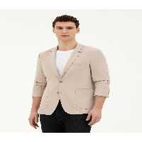کت نود مردانه ژاکت متناسب با انعطاف پذیر بژ Pierre Cardin