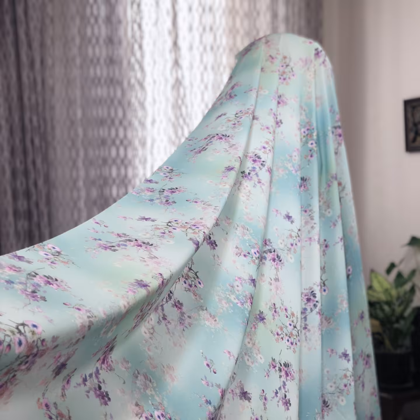 قواره پارچه چادر مجلسی سوپر سافت -طرح1-دو رنگ