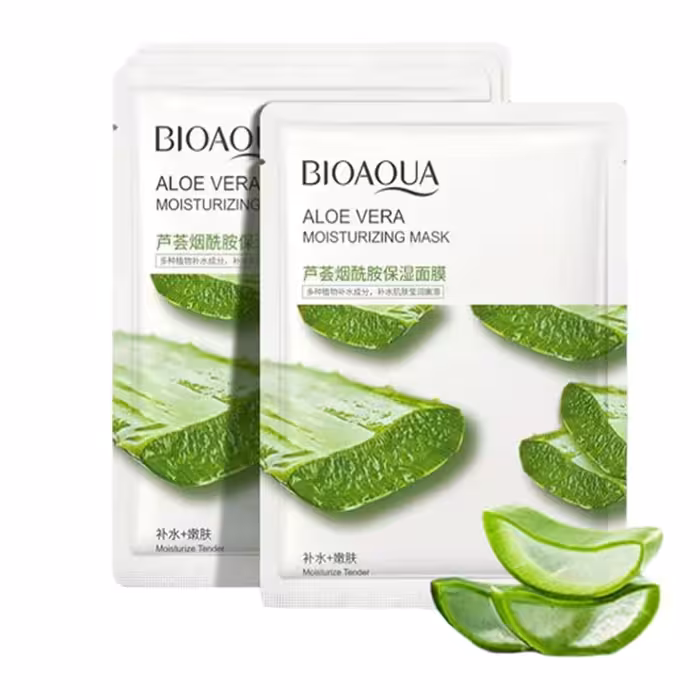 ماسک ورقه ای (BIOAOUA)  بیوآکوا( آلوئه ورا) 