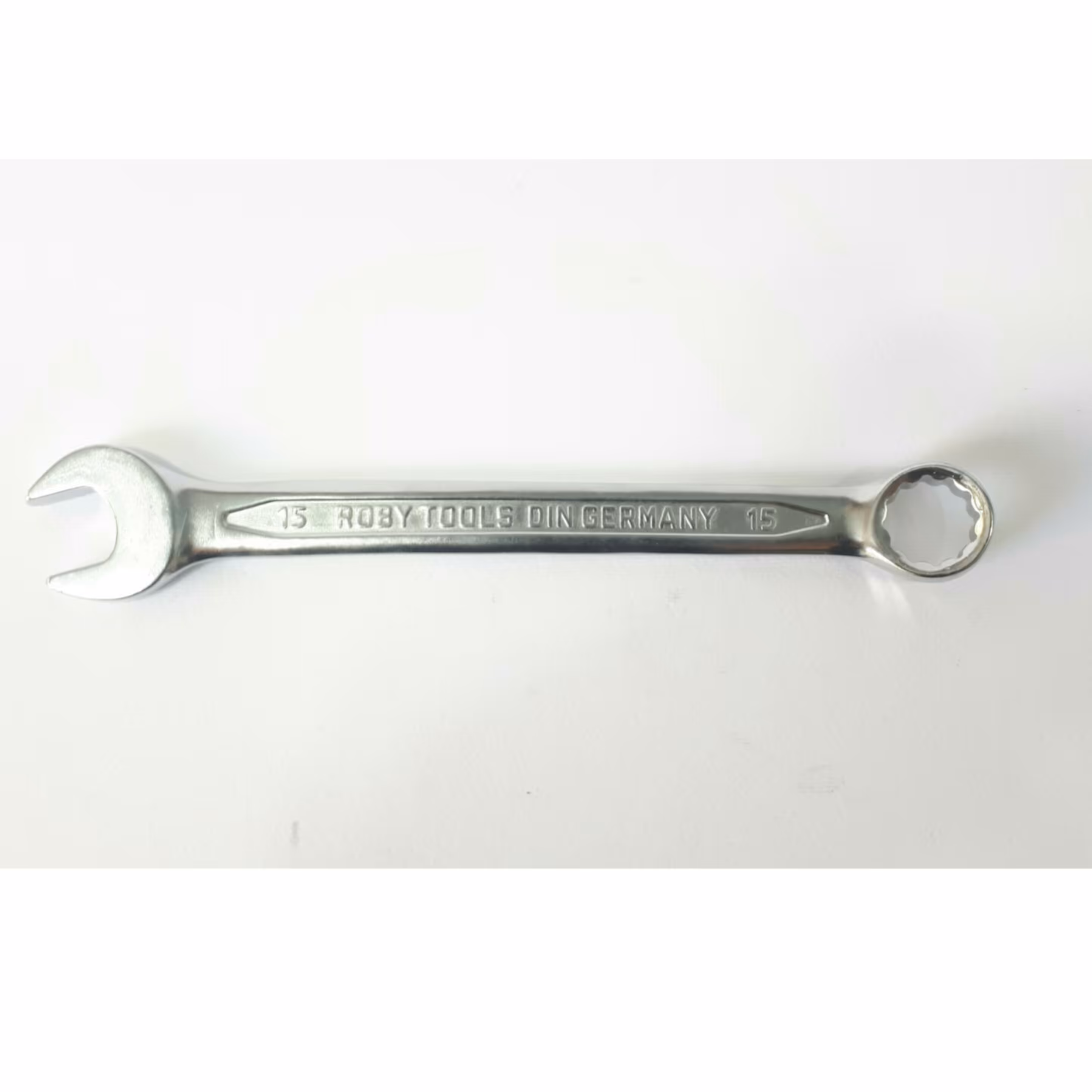 آچار سایز 15 یکسر رینگ یکسر تخت برند رابیROBY جنس کروم وانادیوم حرفه ای