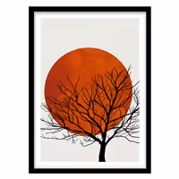 قیمت و خرید تابلو دکوراتیو مدل نقاشی گرافیکی غروب کد 0306