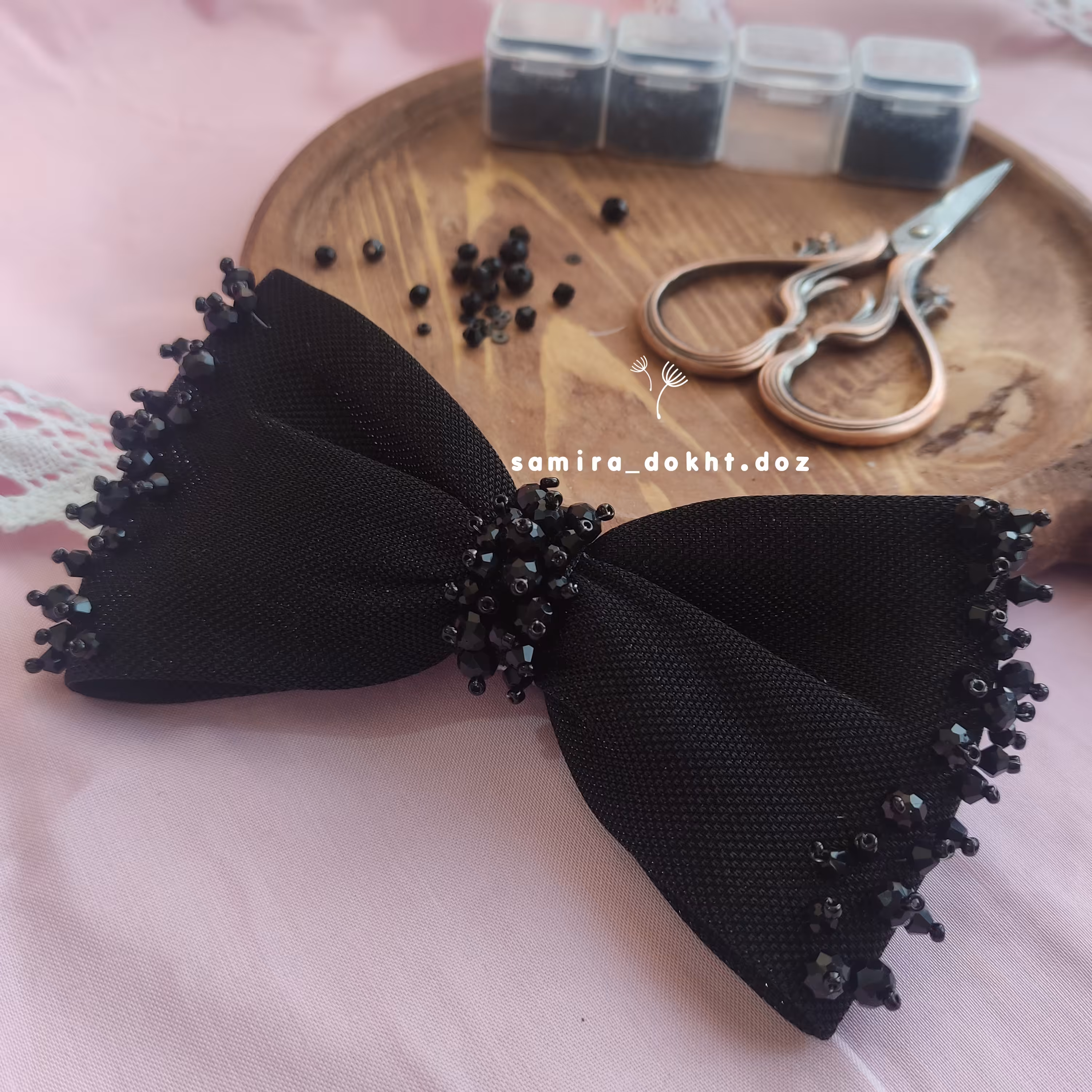 گیره پاپیون جواهر دوزی 