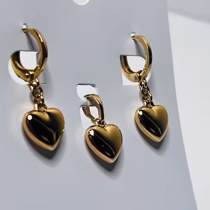 نیمست قلبی آینه ای ژوپینگ روکش طلا